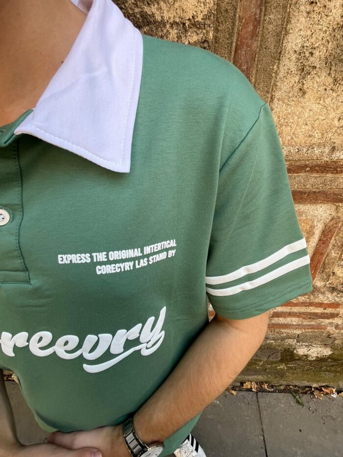 Erkek Su Yeşili Polo Yaka T-Shirt - Monelizmen - Görsel 2