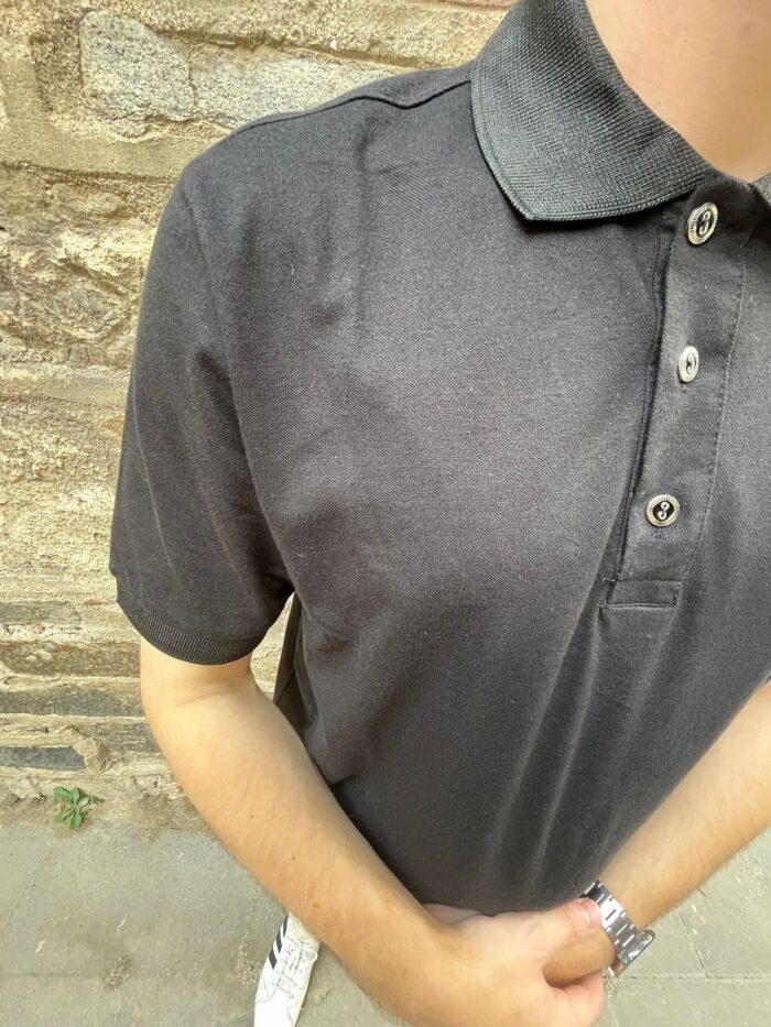 Erkek Siyah İşleme Arma Detaylı Polo Yaka T-Shirt - Monelizmen - Görsel 3